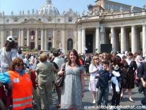 At St. Peter's Basilica on Easter Sunday. :-)
