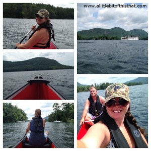 Sharing a canoe trip on the lake with my love!