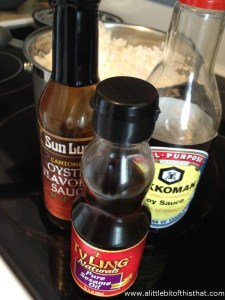 Here are the sauces I had leftover that I used. :-)