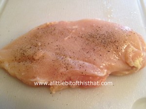 I used salt and pepper on the chicken but I don't think I thinned it out very much... it still worked great!